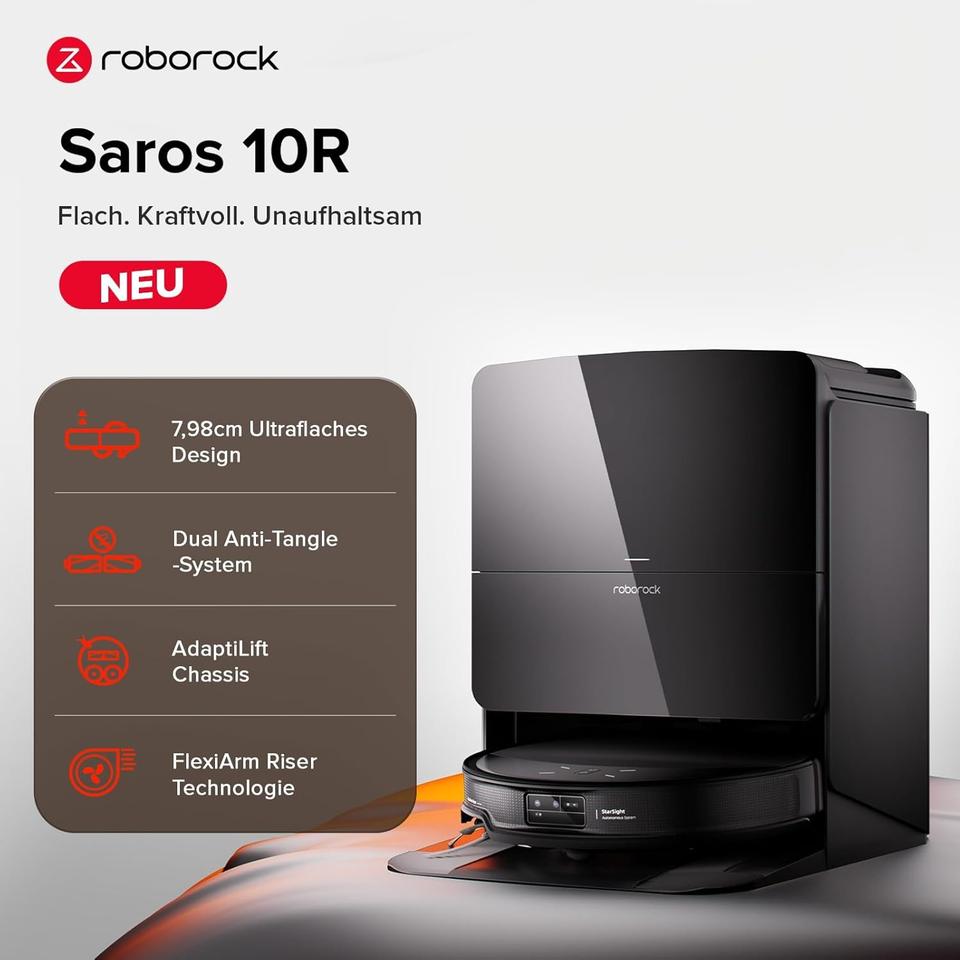 Roborock Saros 10R Saugroboter mit Wischfunktion